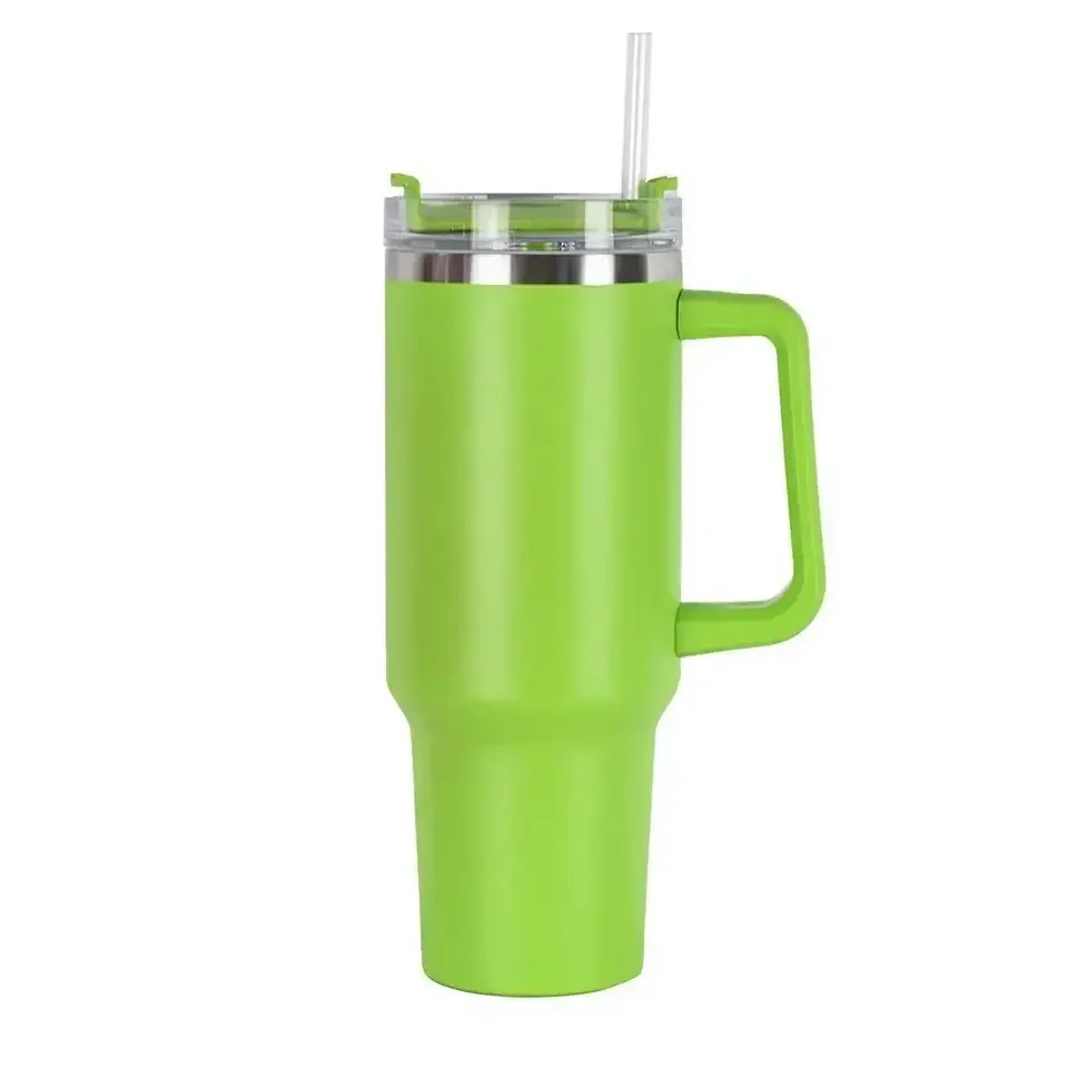 40oz Stainless Steel Car Cup Large Capacity Water Cup with Handle and Straw Double-walled Insulated Travel Mug Holiday Gifts - Image 9