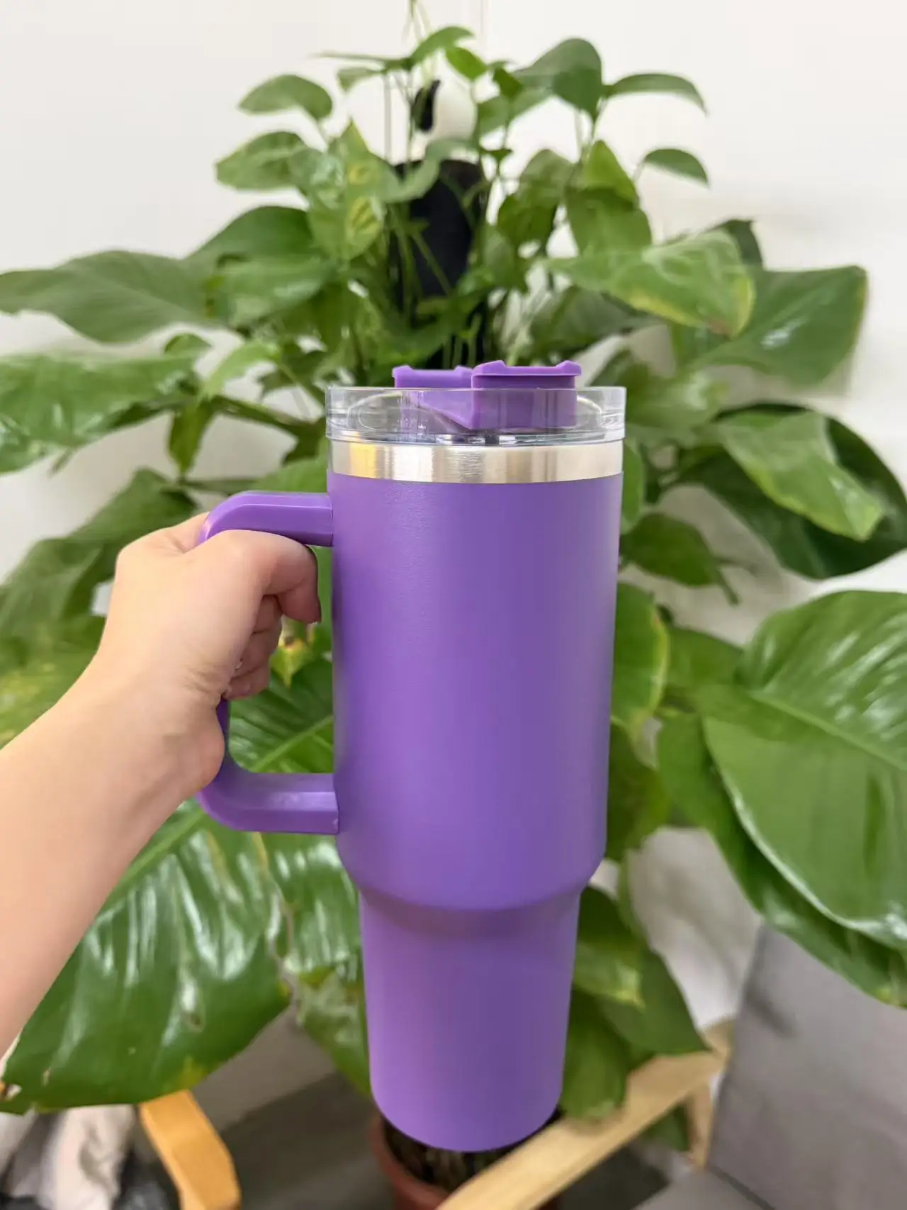 40oz Stainless Steel Insulated Water Bottle With Handle Drinking Cups Keeps Cold Tumbler With Lid Straw Mug for Summer Outdoor - Image 4