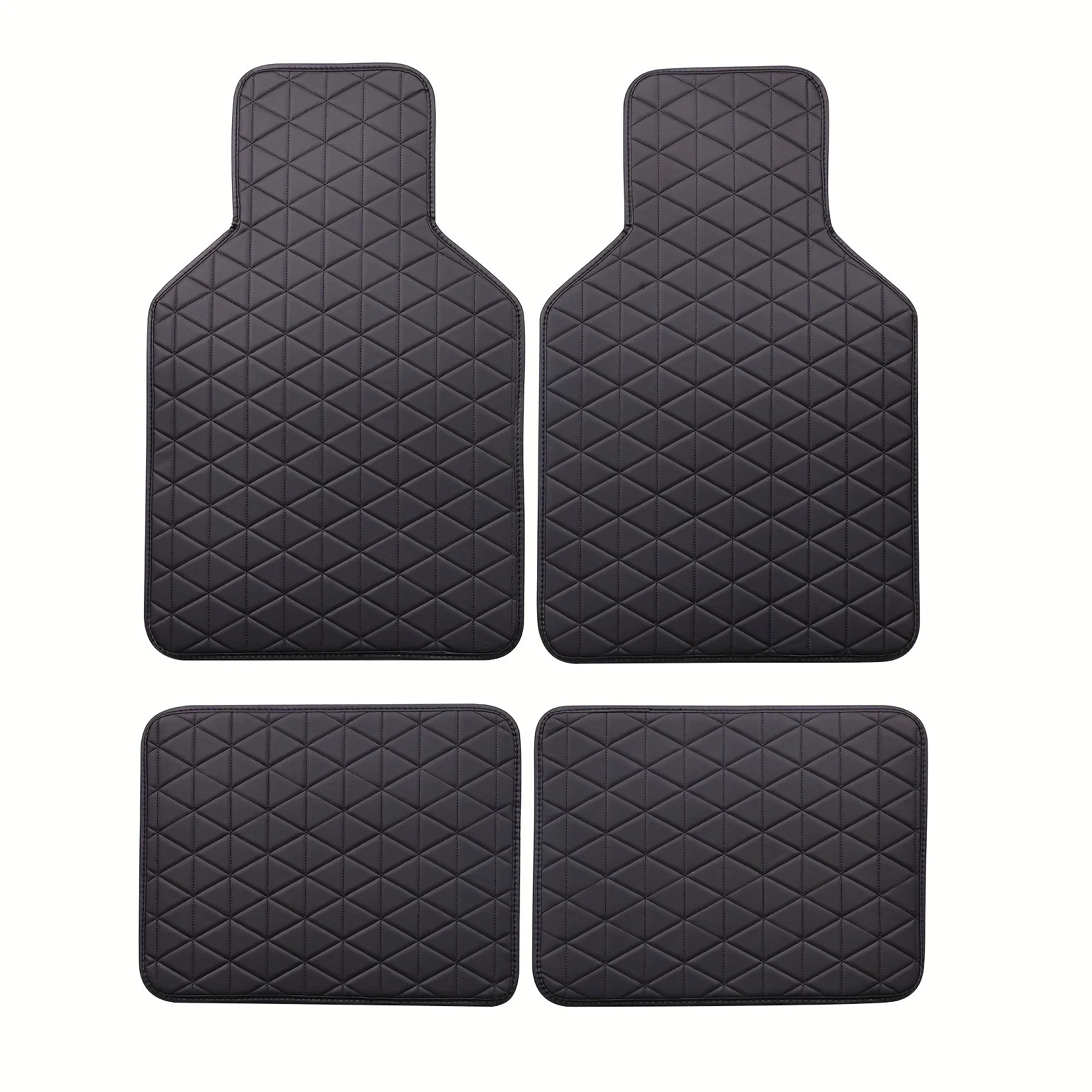 4pcs Car Floor Mats Waterproof PU Leather Universal Car Mats, Simple Design for Men And Women Car Interior Accessories - Image 9
