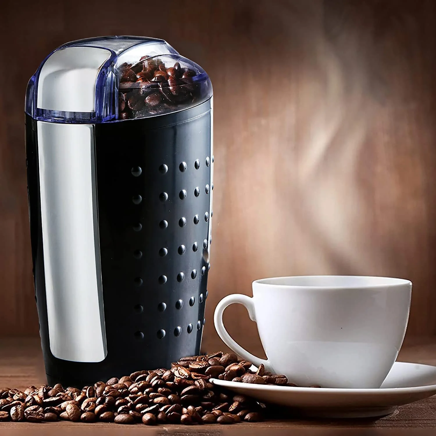 5 Core 2 Pack Coffee Grinder 5 Ounce Electric Large Portable Compact 150W Spice Grinder Perfect for Spices, Dry Herbs Grinds Course Fine Ground Beans for 12 Cups Coffee Black & Brown - Image 11