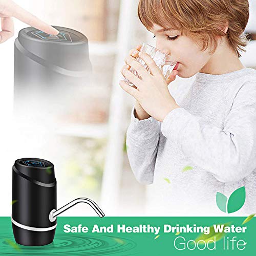 5 Gallon Electric Drinking Portable Water Dispenser, Universal USB Charging Water Bottle Pump For 2-5 Gallon With 2 Silicone - Image 5