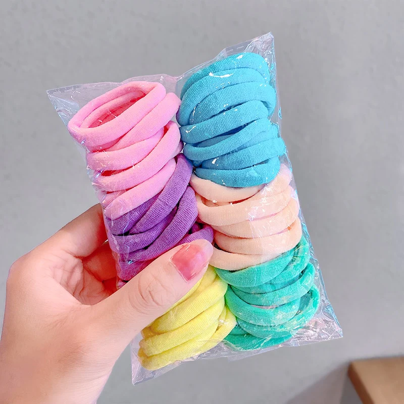 50/100pcs Girls Elastic Hair Accessories For Kids Black White Rubber Band Ponytail Holder Gum For Hair Ties Scrunchies Hairband - Image 4