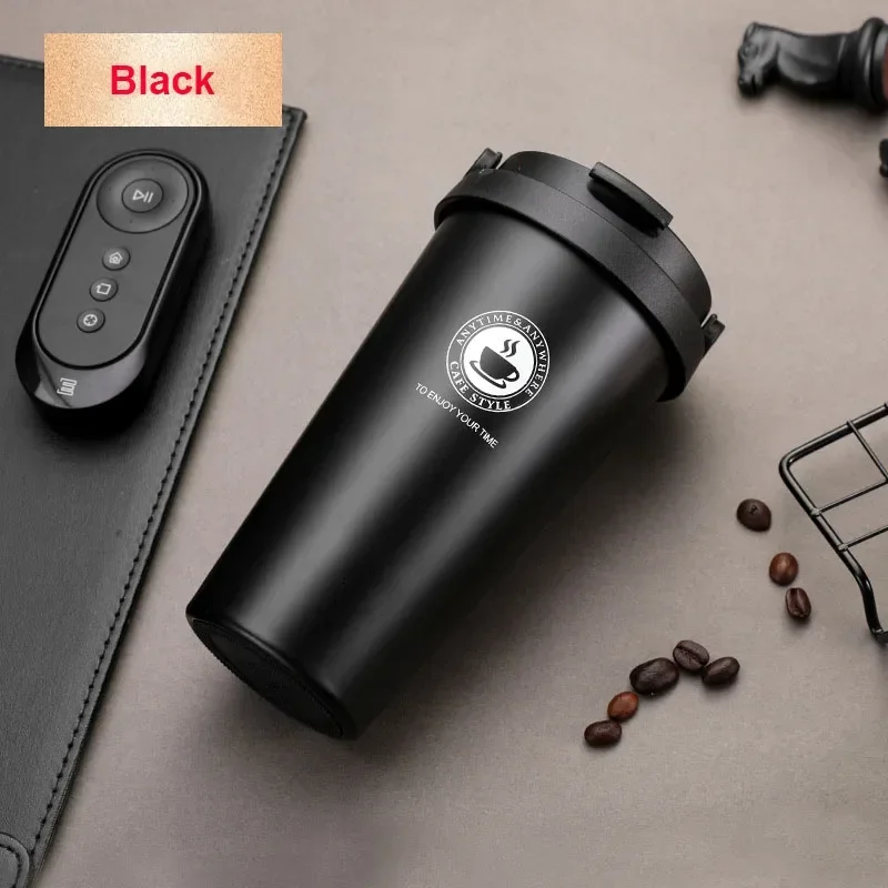 500ml Insulated Travel Coffee Cup Double Wall Leak-Proof Thermos Mug Vacuum Stainless Steel Tea Tumbler with Lid and Handle - Image 9
