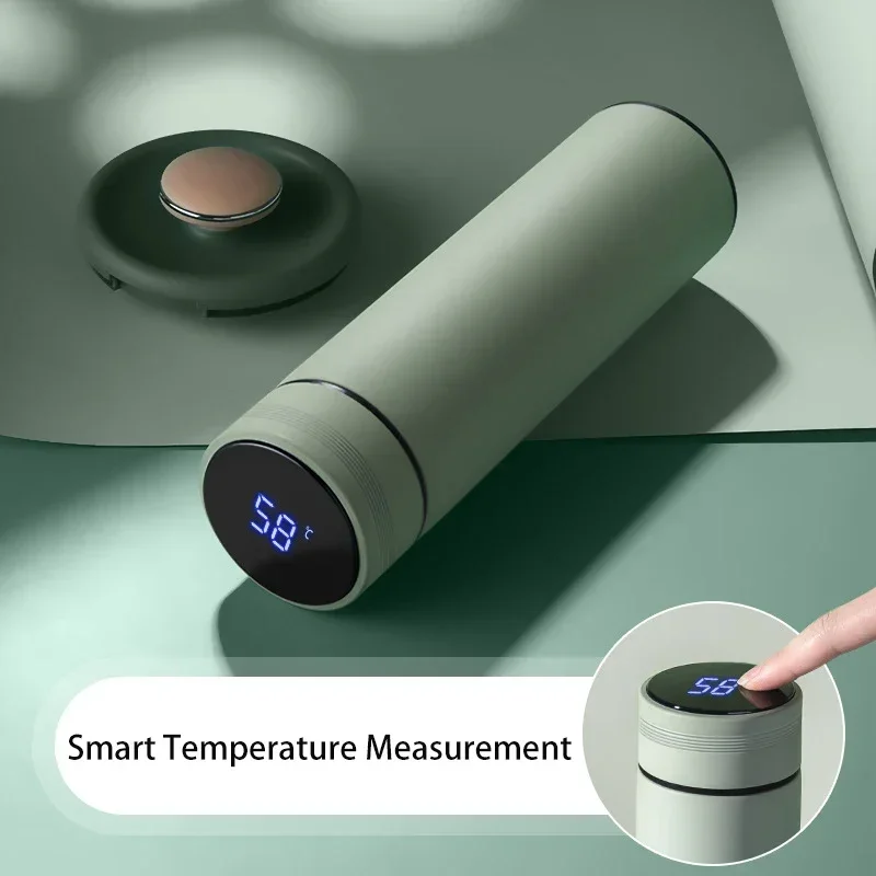 500ML Temperature Display Thermos Cup Stainless Steel Divided Thermos Bottle Outdoor Vacuum Insulated Cup Father's Day Gift - Image 2