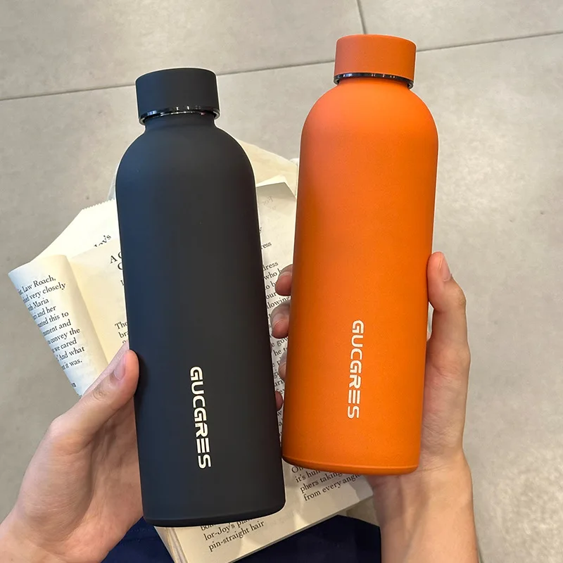 520ml Insulated Bottle Solid Color Stainless Steel Jug with Lid Large Capacity Ice Coffee Cup Portable for Driving Travel Home - Image 5