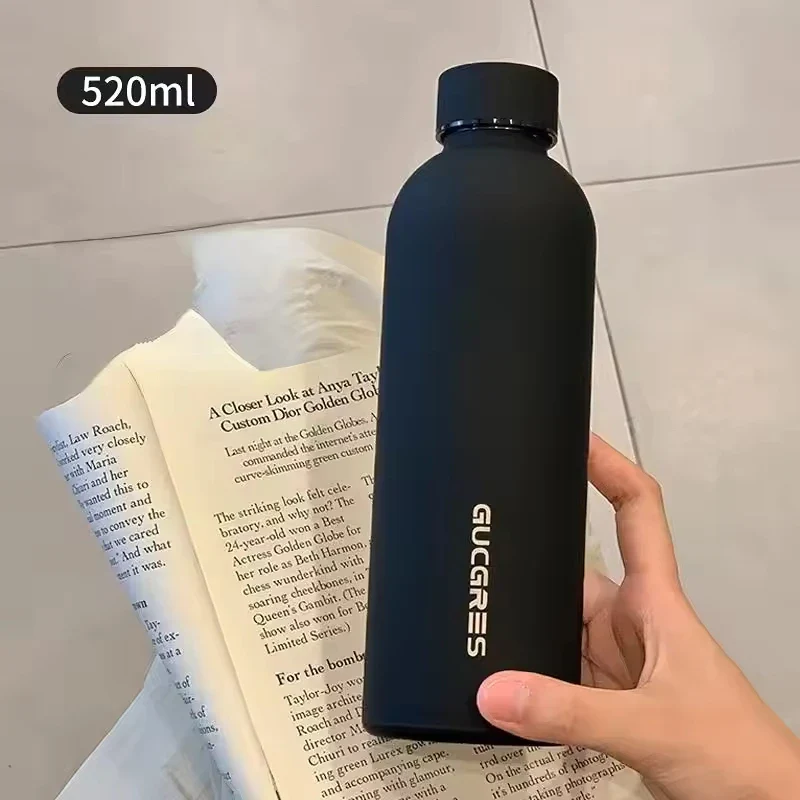 520ml Insulated Bottle Solid Color Stainless Steel Jug with Lid Large Capacity Ice Coffee Cup Portable for Driving Travel Home - Image 9