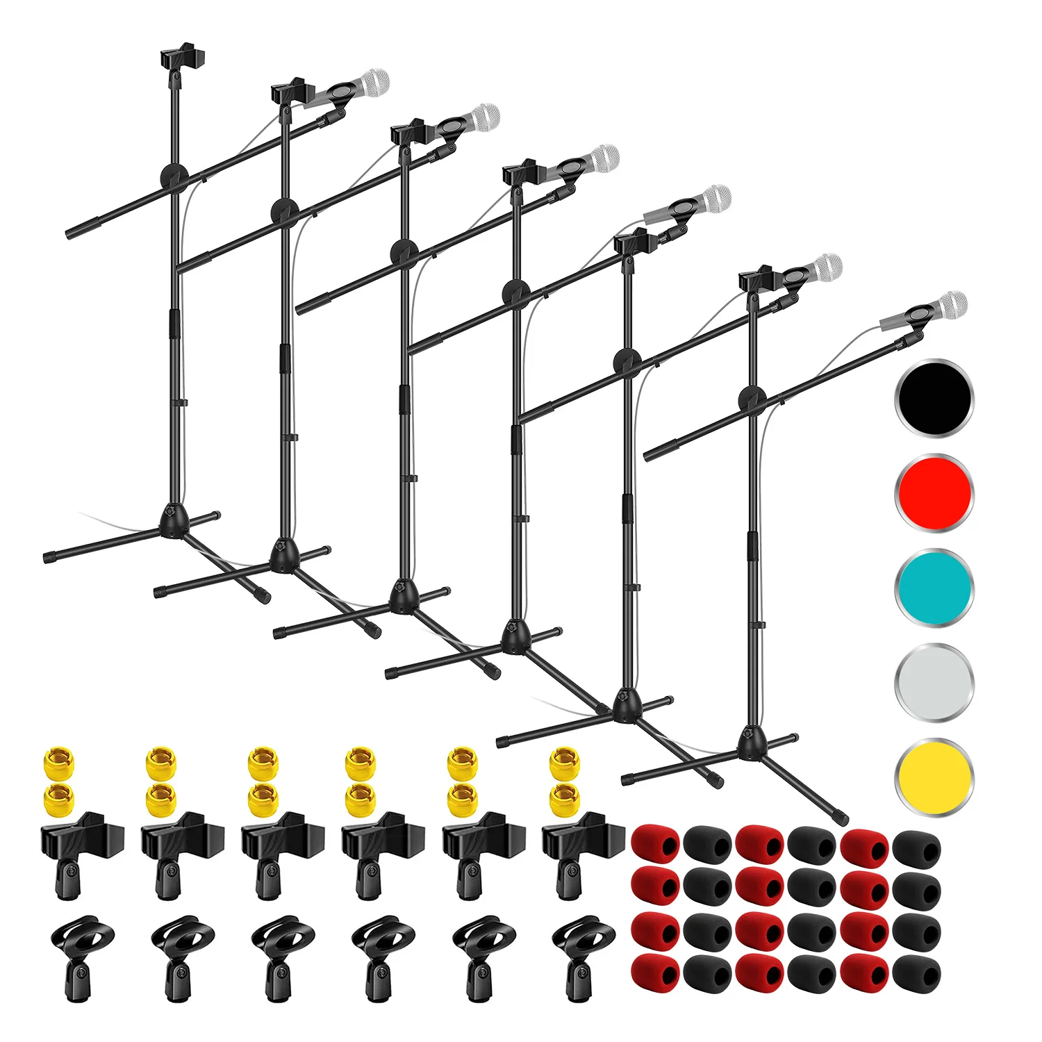 5Core Tripod Mic Stand Heavy Duty Adjustable Floor Microphone Boom Arm Pedestal Para Microfono - MS DBL - Image 30