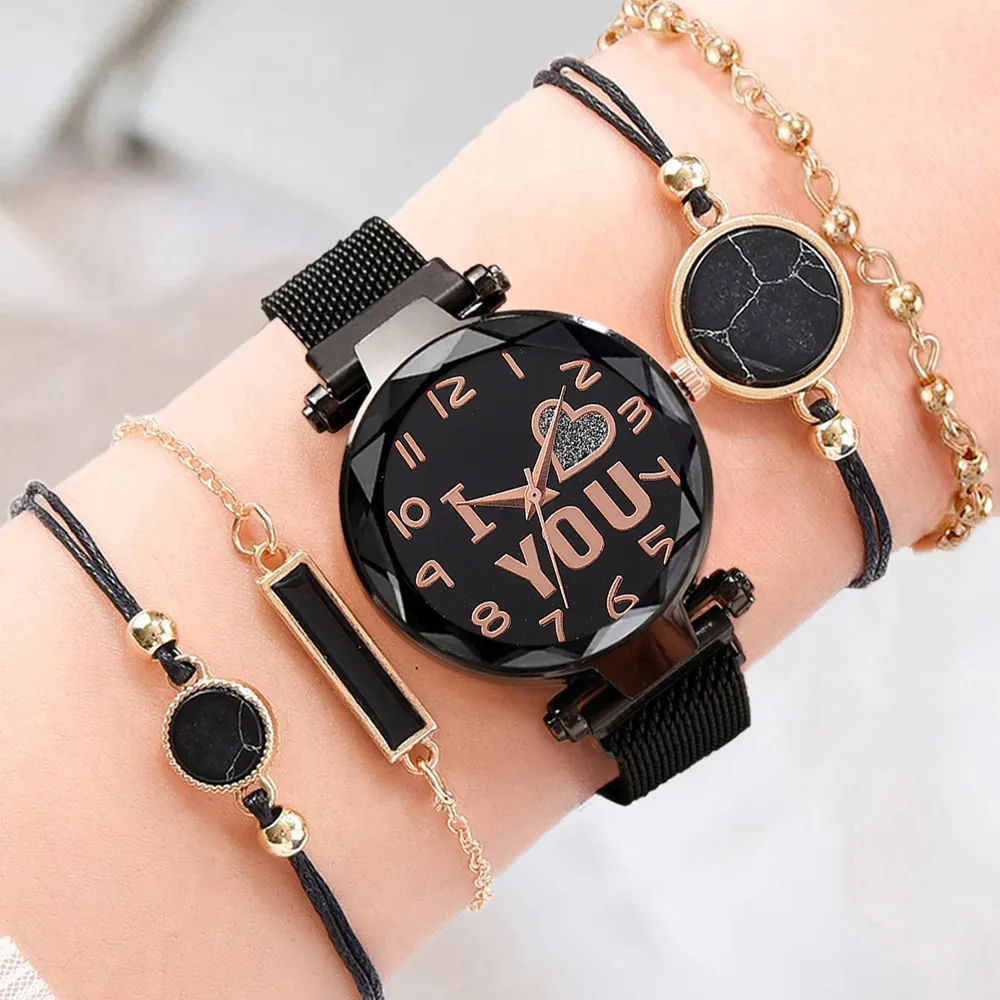 5PCS Watch Set Luxury Magnet Buckle Women Watches Dropshipping Bracelet Ladies Quartz Wrist Watch Female Clock Gift Reloj Mujer - Image 20