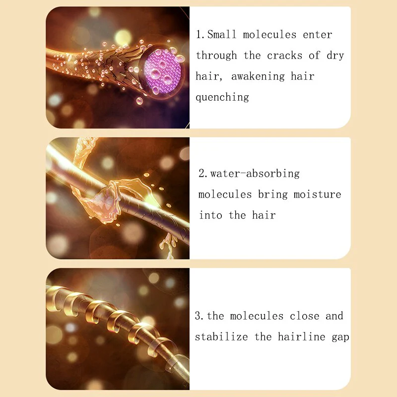 6 Pcs/Set Moisturizing And Softening Hair Mask Hydrates Improves Frizz Effectively Repairs Damage Oil-Control Deep Care Nourish - Image 3
