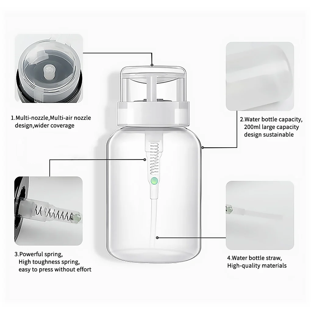 60/120/150/200ml Empty Pump Dispenser Liquid UV Gel Polish Nail Art Polish Clean Bottle Polish Cleanser Remover Bottle - Image 18