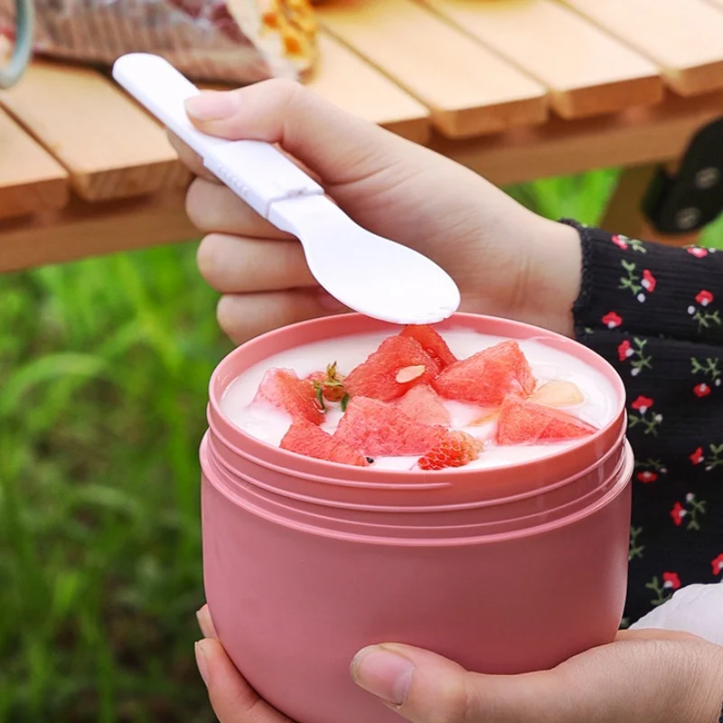 600ml Food Thermal Jar Insulated Soup Cup Thermos Containers Stainless Steel Lunch Box Thermo Keep Hot Vaccum Cup With Spoon - Image 2