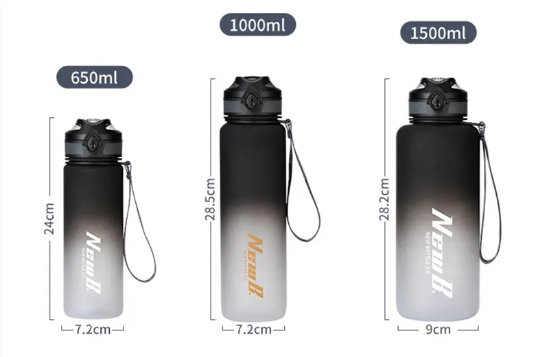 650ml/1000ml/1500ml High Quality Tritan Material Sport Water Bottle Cycling Climbing Gym Fitness Drinking Bottles Eco-Friendly - Image 13