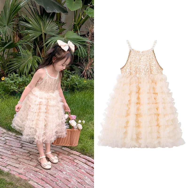 66 Princess Dress Girls' Dress Summer Dress Kids' Skirt 2023 New Western Style Little Girl Dress Gauze Dress Fashionable - Image 6
