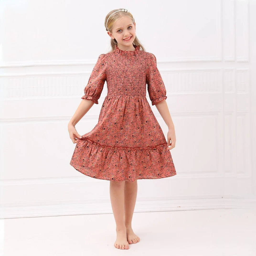 6M To 18Y Kids Baby Girls Teen Summer Dress Women Midi Dress Children Clothing Fashion Sisters Floral Baby Romper, #7001 - Image 4