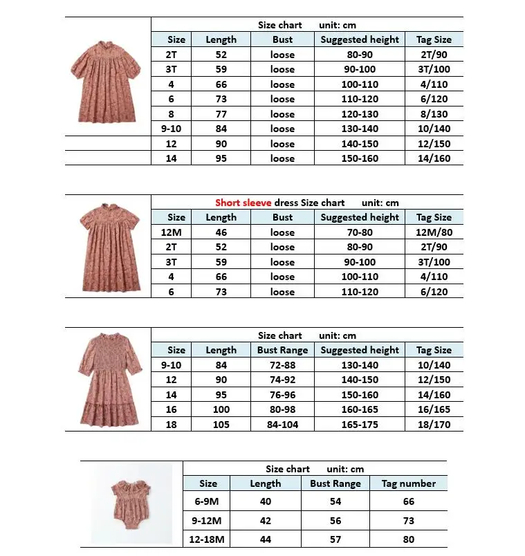 6M To 18Y Kids Baby Girls Teen Summer Dress Women Midi Dress Children Clothing Fashion Sisters Floral Baby Romper, #7001 - Image 6