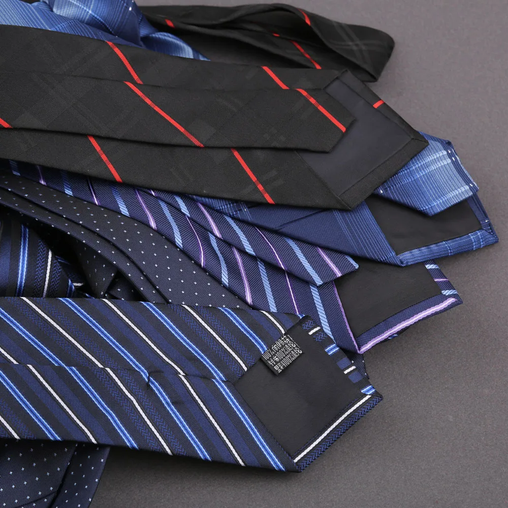 7.5/8CM Man Thin Tie Striped Necktie Men Business Formal Wedding Tie Navy Blue Black Neck Ties Fashion Shirt Necktie Accessories - Image 2