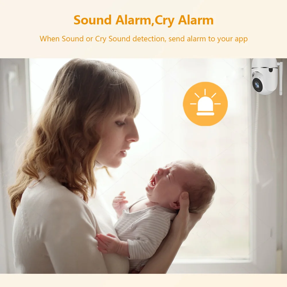 720P Baby Monitor Smart Home Cry Alarm Mini Surveillance Camera with Wifi Security Video Surveillance IP Camera ptz ycc365 tv - Image 8
