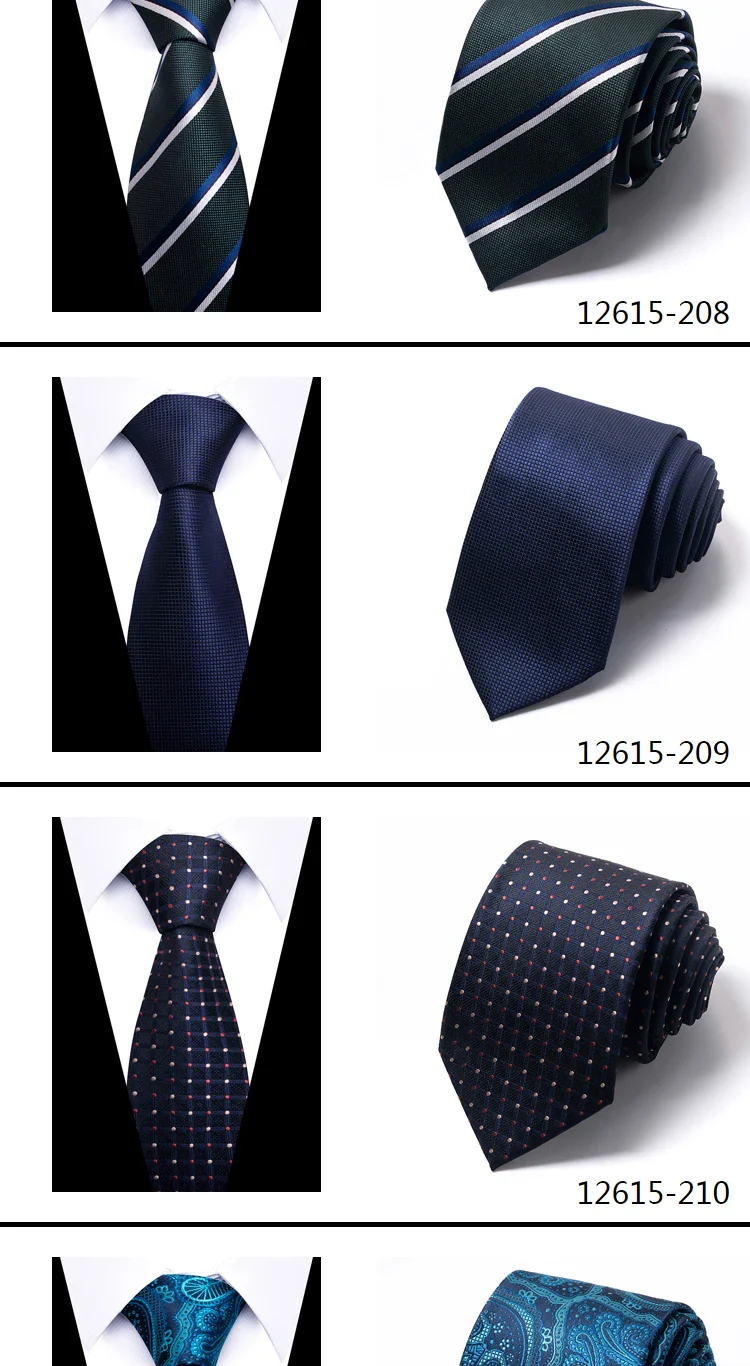 8 cm Tie Men Gravatas Classic Many Color Newest design Silk Necktie Shirt Accessories Striped Sky Blue Man's Office - Image 16