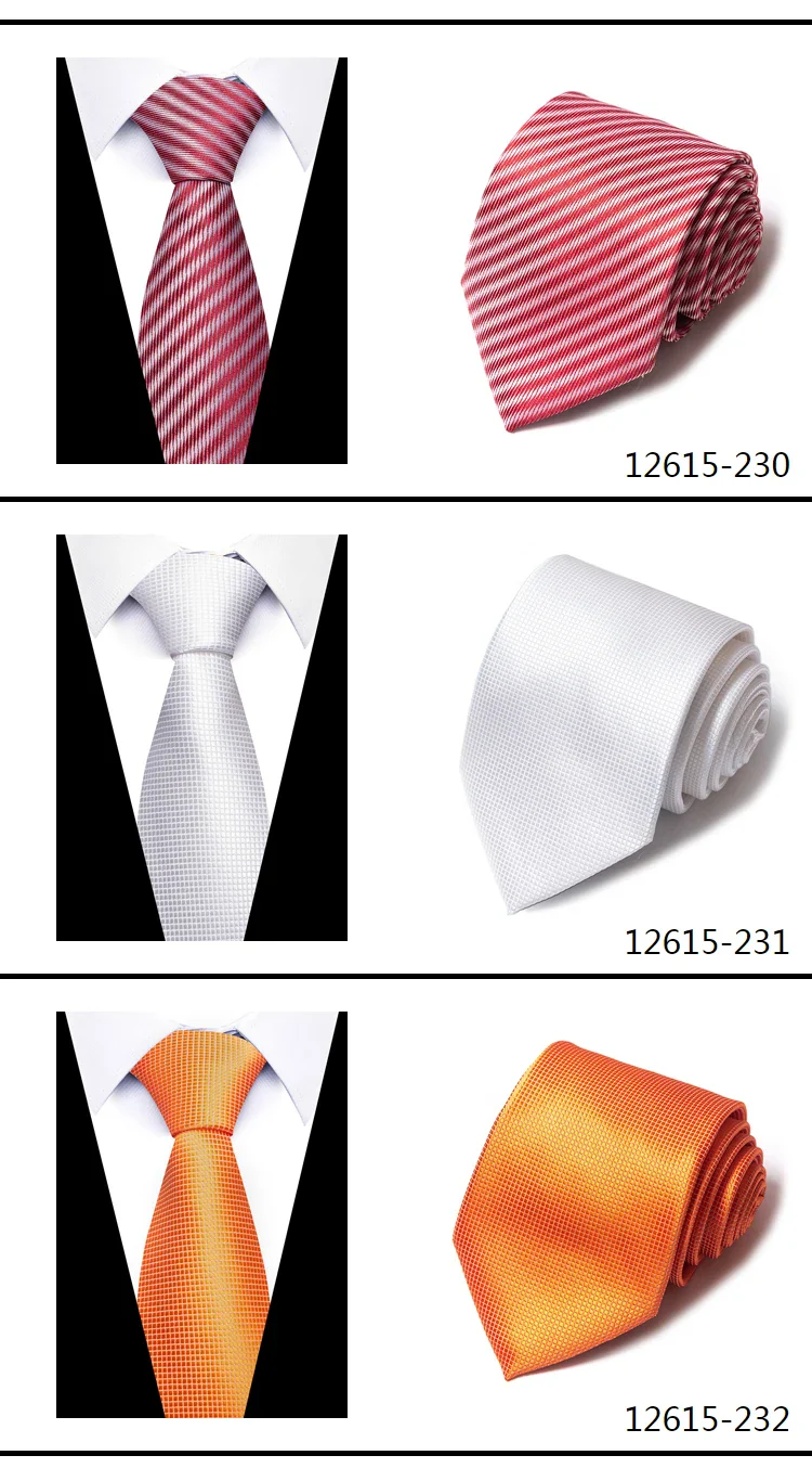 8 cm Tie Men Gravatas Classic Many Color Newest design Silk Necktie Shirt Accessories Striped Sky Blue Man's Office - Image 23