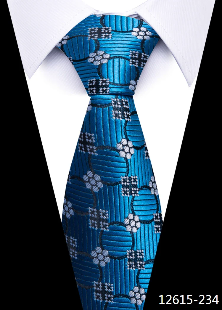 8 cm Tie Men Gravatas Classic Many Color Newest design Silk Necktie Shirt Accessories Striped Sky Blue Man's Office - Image 44