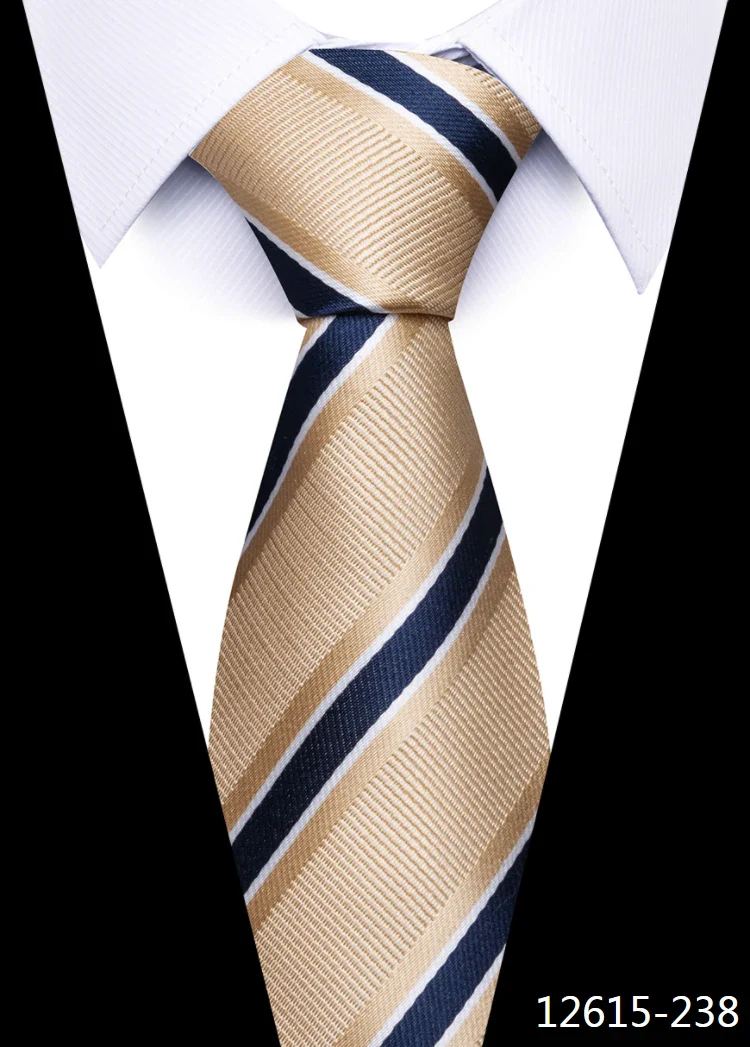 8 cm Tie Men Gravatas Classic Many Color Newest design Silk Necktie Shirt Accessories Striped Sky Blue Man's Office - Image 45