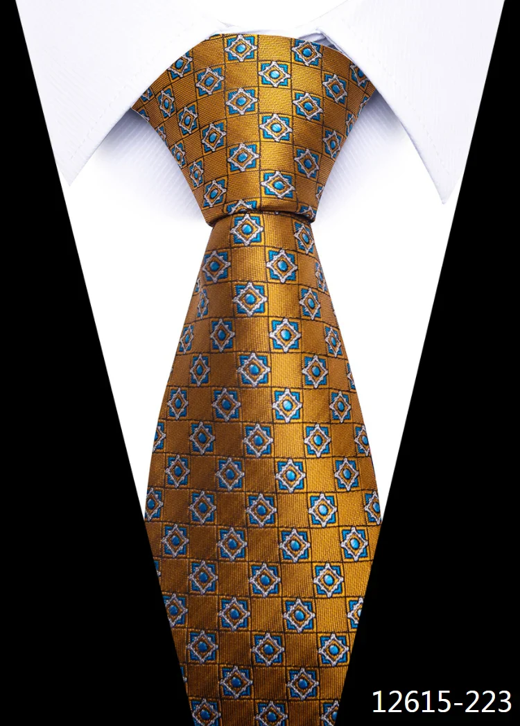 8 cm Tie Men Gravatas Classic Many Color Newest design Silk Necktie Shirt Accessories Striped Sky Blue Man's Office - Image 88