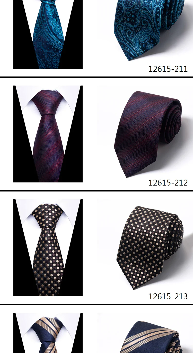 8 cm Tie Men Gravatas Classic Many Color Newest design Silk Necktie Shirt Accessories Striped Sky Blue Man's Office - Image 17