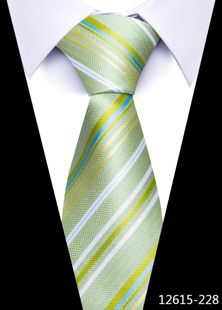 8 cm Tie Men Gravatas Classic Many Color Newest design Silk Necktie Shirt Accessories Striped Sky Blue Man's Office - Image 35