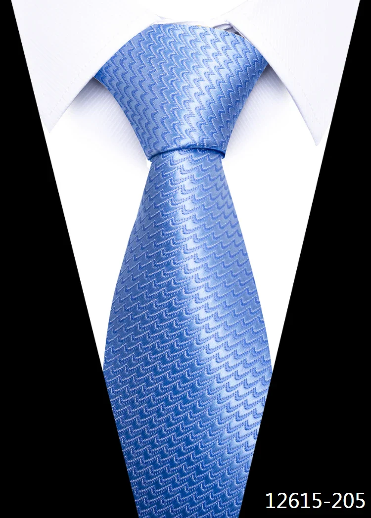 8 cm Tie Men Gravatas Classic Many Color Newest design Silk Necktie Shirt Accessories Striped Sky Blue Man's Office - Image 40