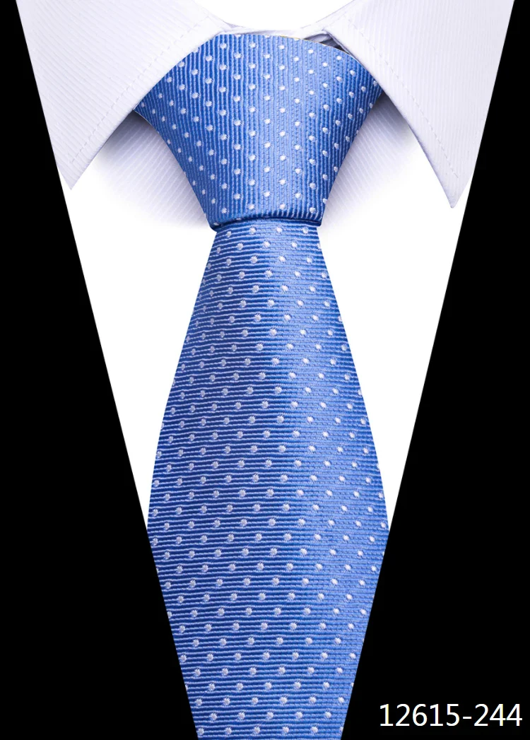 8 cm Tie Men Gravatas Classic Many Color Newest design Silk Necktie Shirt Accessories Striped Sky Blue Man's Office - Image 49