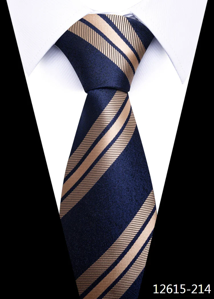 8 cm Tie Men Gravatas Classic Many Color Newest design Silk Necktie Shirt Accessories Striped Sky Blue Man's Office - Image 83