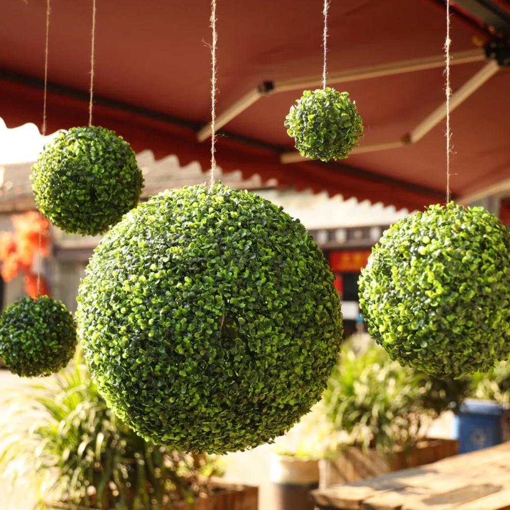 8 Size Artificial Plant Topiary Ball Faux Boxwood Decorative Balls for Backyard Balcony Garden Wedding and Home Decor - Image 3