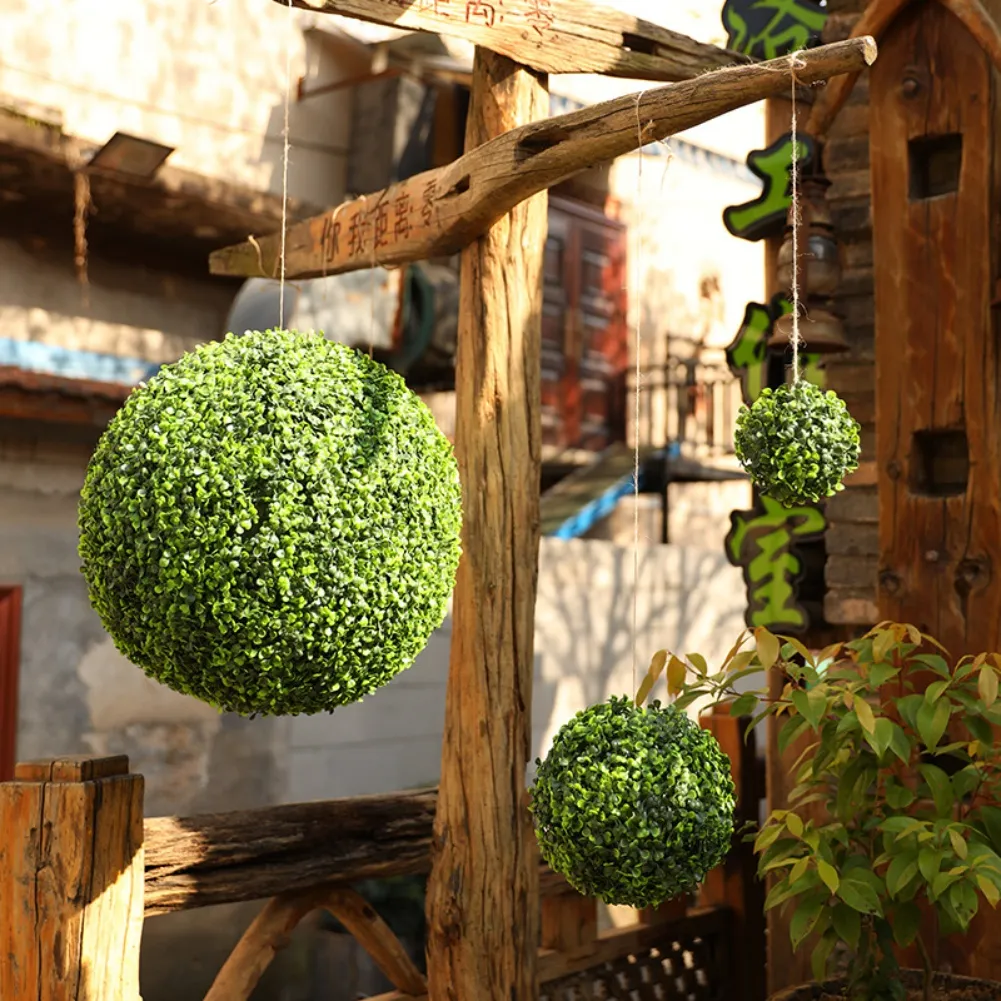 8 Size Artificial Plant Topiary Ball Faux Boxwood Decorative Balls for Backyard Balcony Garden Wedding and Home Decor - Image 4