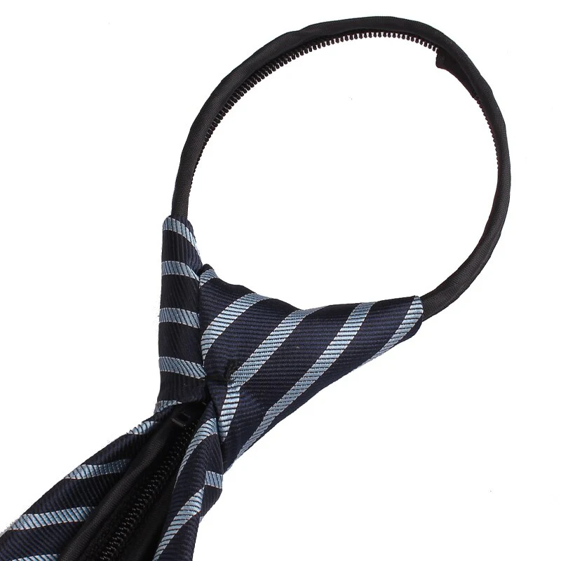 8cm Width Pre-tied Neck Tie Mens Classic Zipper Ties For Men Jacquard Bridegroom Party Necktie - Image 9