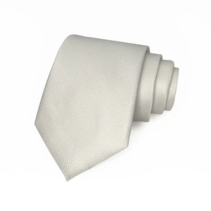 8cm Width Solid Color Striped Neck Ties For Men Trendy Gentlemen Black Wine Necktie Wedding Party - Image 5