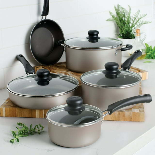 9-Piece Non-Stick Cookware Set, Champagne - Image 3