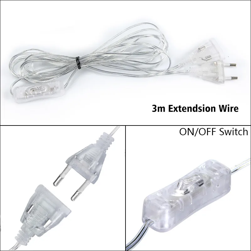 9x3/12x2m Christmas Lights Garland LED Curtain Icicle String Light Fairy Wedding Lighting Decoration Home Windows Party Garden - Image 18