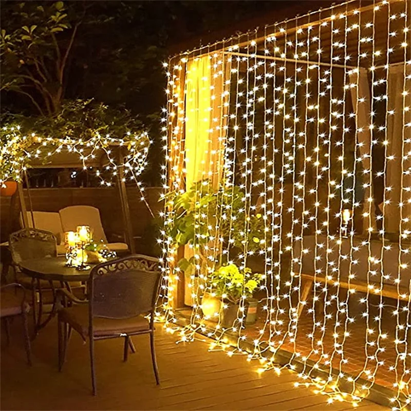 9x3/12x2m Christmas Lights Garland LED Curtain Icicle String Light Fairy Wedding Lighting Decoration Home Windows Party Garden - Image 2