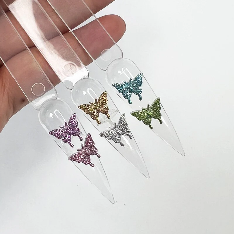 A Box Popular Mixed 3d Nails Art Butterflies Bear Cats Charms DIY Manicure Decorations Accessories Supplies - Image 5