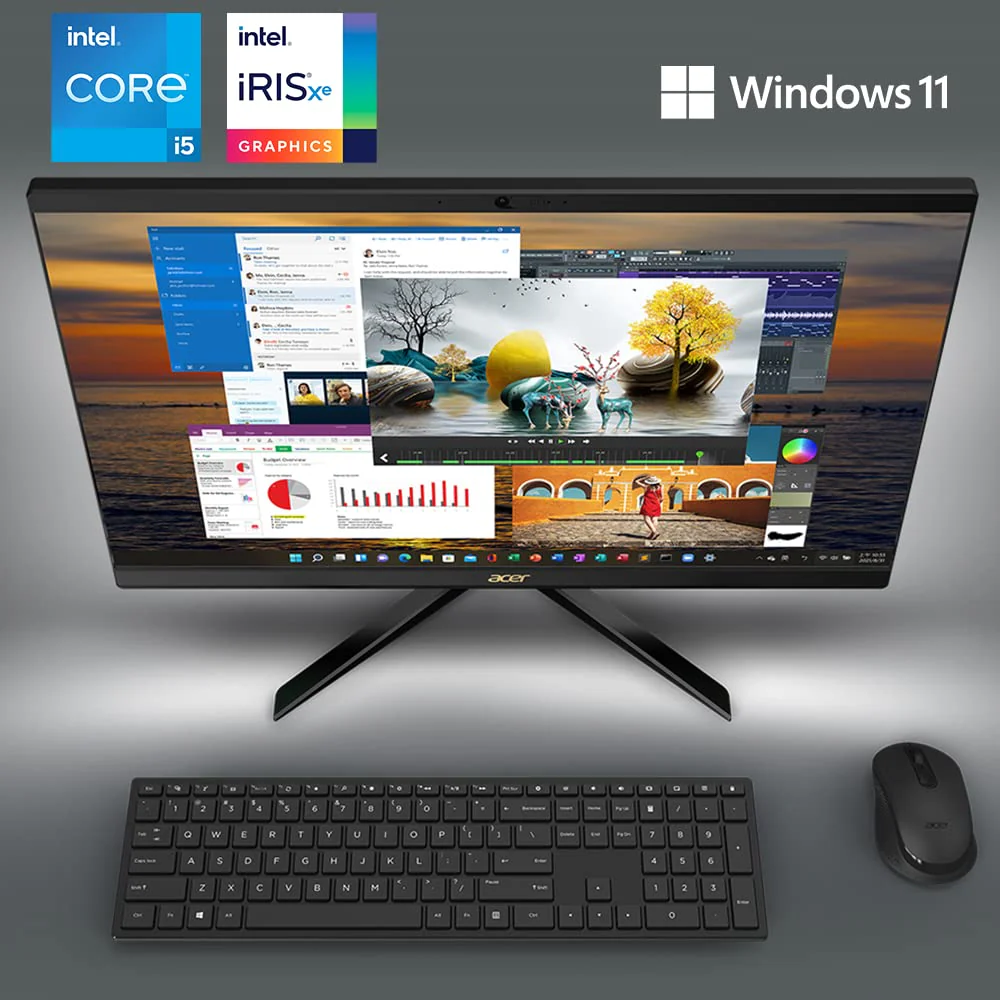Acer Aspire C27-1700-UA91 AIO Desktop | 27" Full HD IPS Display | 12th Gen Intel Core i5-1235U | Intel Iris Xe Graphics | 16GB DDR4 | 512GB NVMe M.2 SSD | Intel Wireless Wi-Fi 6 | Windows 11 Home - Image 13
