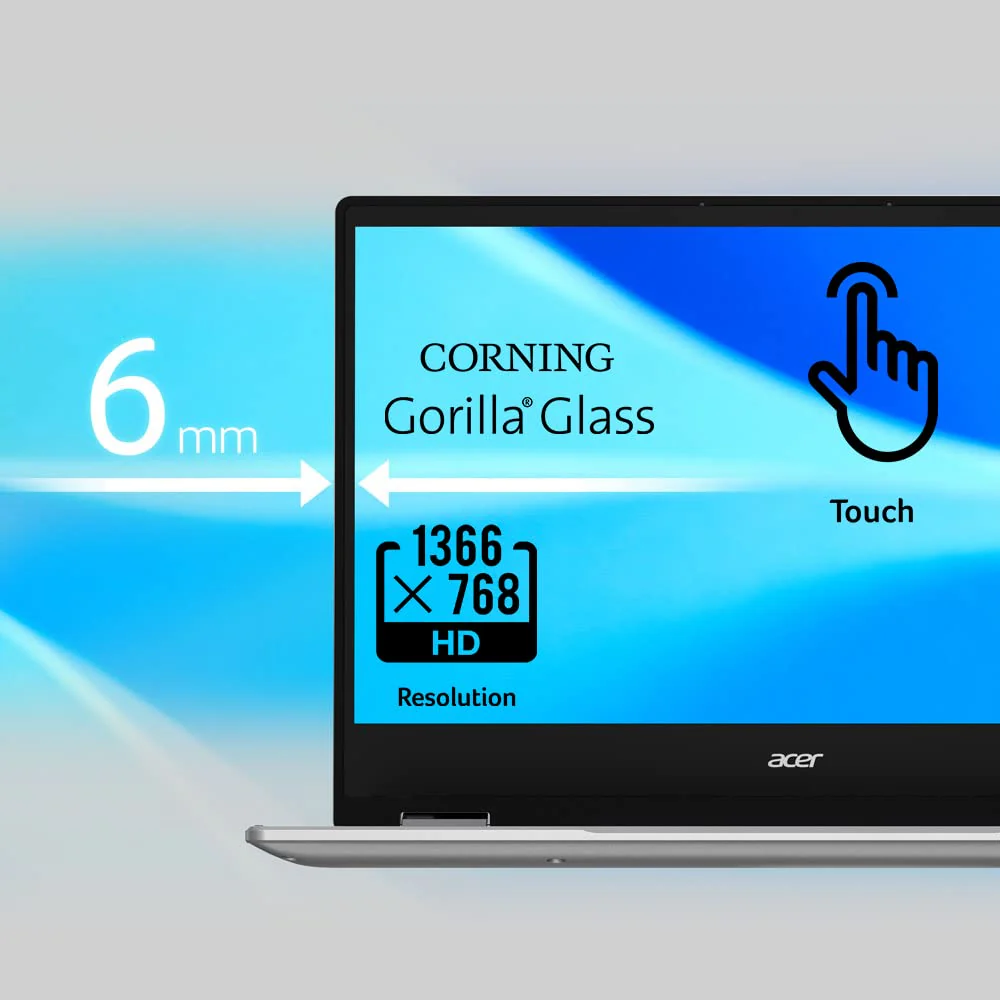 Acer Chromebook Spin 314 Convertible Laptop | Intel Pentium Silver N6000 | 14" HD Corning Gorilla Glass Touch Display | 4GB LPDDR4X | 128GB eMMC | Intel Wi-Fi 6 AX201 | Chrome OS | CP314-1H-P9G7 - Image 8