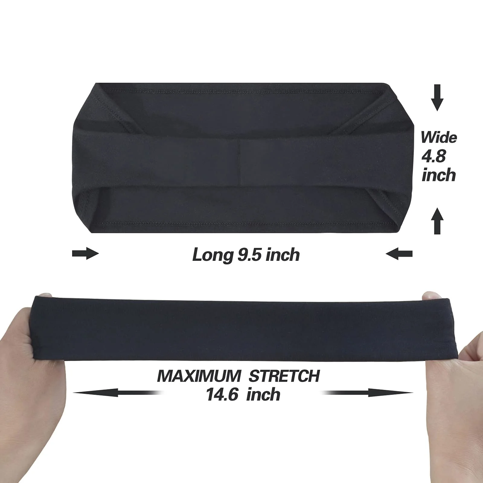 Acozycoo Mens Running Headband,5Pack,Mens Sweatband Sports Headband for Running,Cycling,Basketball,Yoga,Fitness Workout Stretchy Unisex Hairband (5 Black) - Image 3