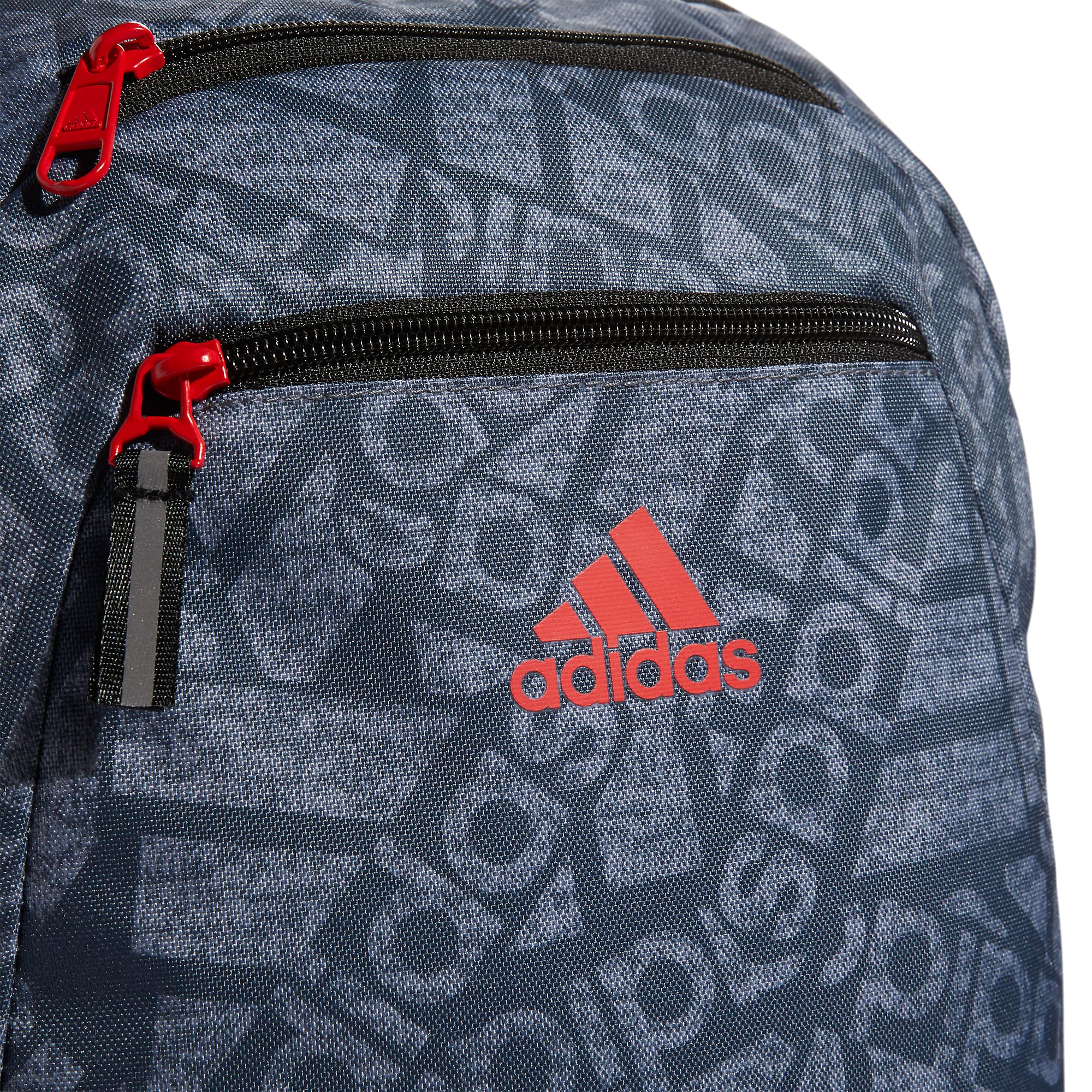 adidas Foundation 6 Backpack, ADI Collage Jersey Onix-Grey/Black/Vivid Red, One Size - Image 2