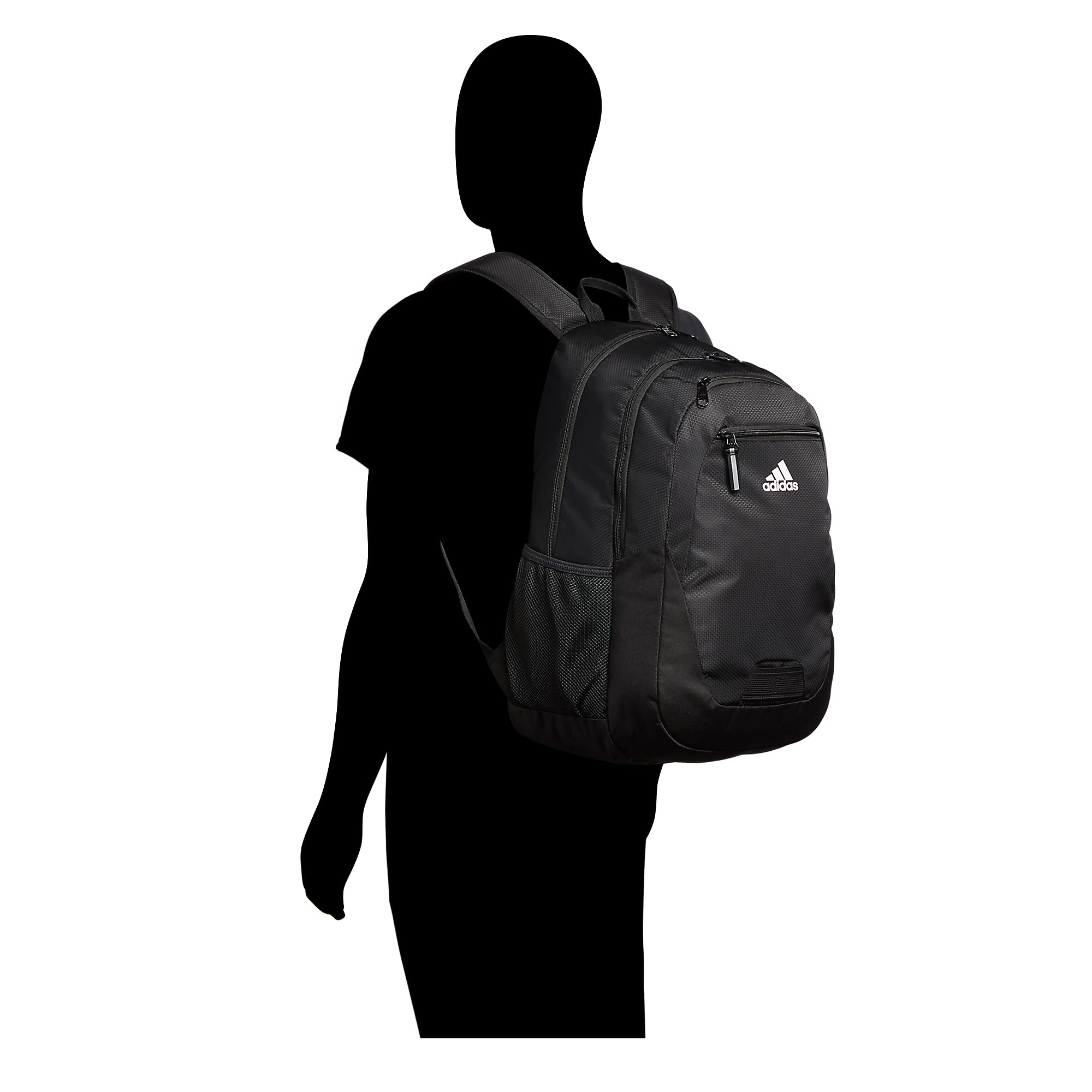 adidas Foundation 6 Backpack, ADI Collage Jersey Onix-Grey/Black/Vivid Red, One Size - Image 3