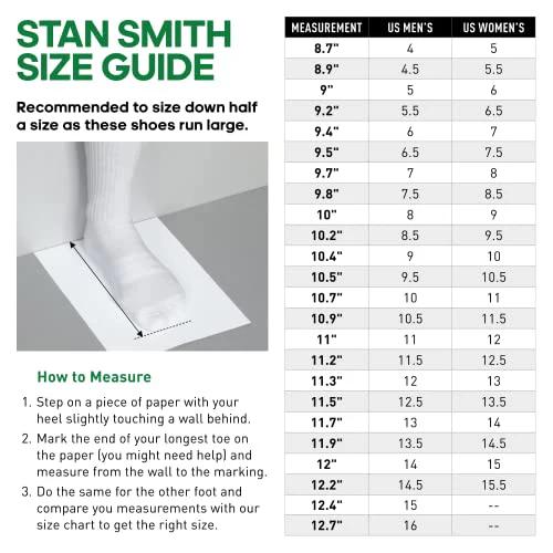 adidas Originals Men's Stan Smith (End Plastic Waste) Sneaker, White/White/Green, 10.5 - Image 4