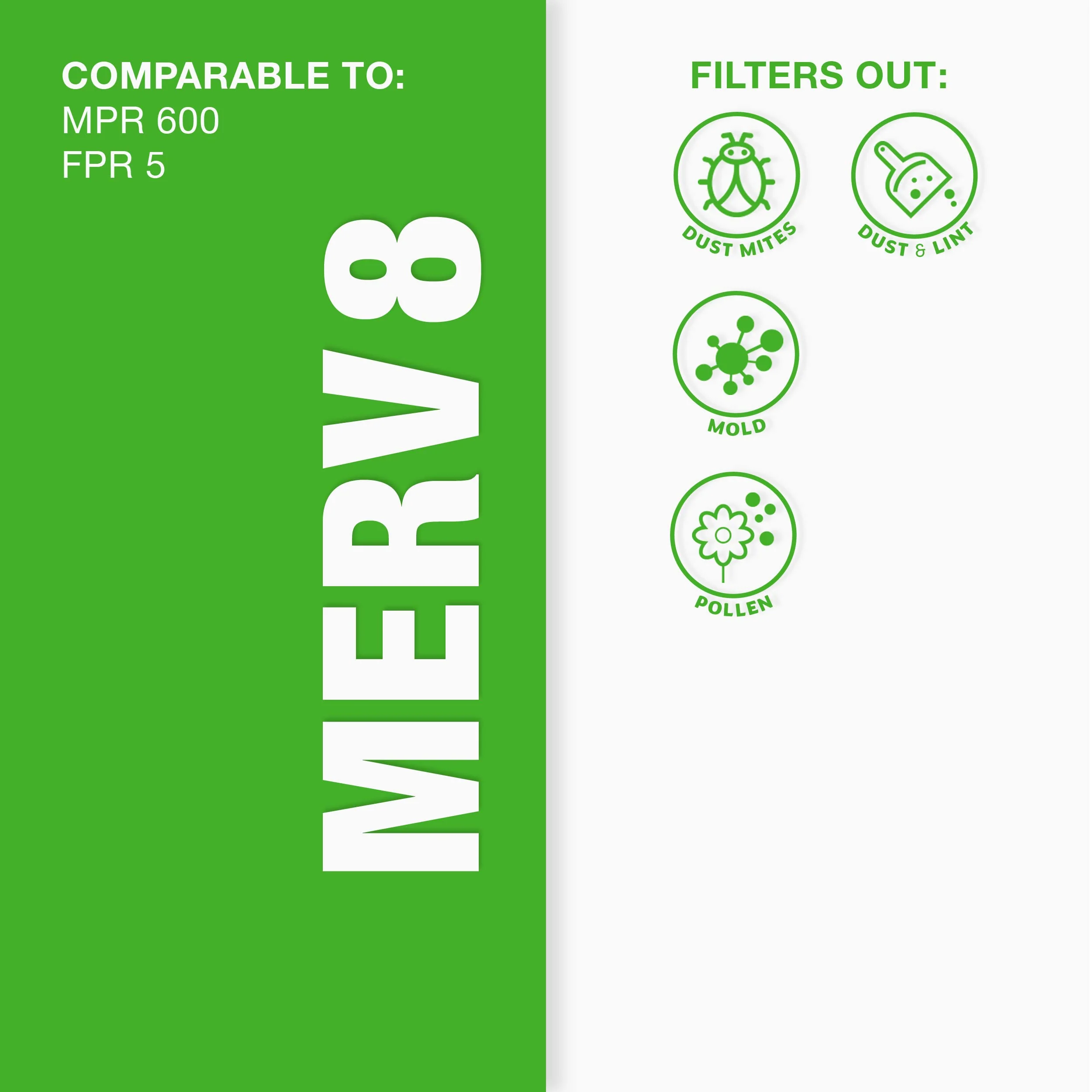 Aerostar 20x20x1 MERV 8 Pleated Air Filter, AC Furnace Air Filter, 6 Pack (Actual Size: 19 3/4" x 19 3/4" x 3/4") - Image 4