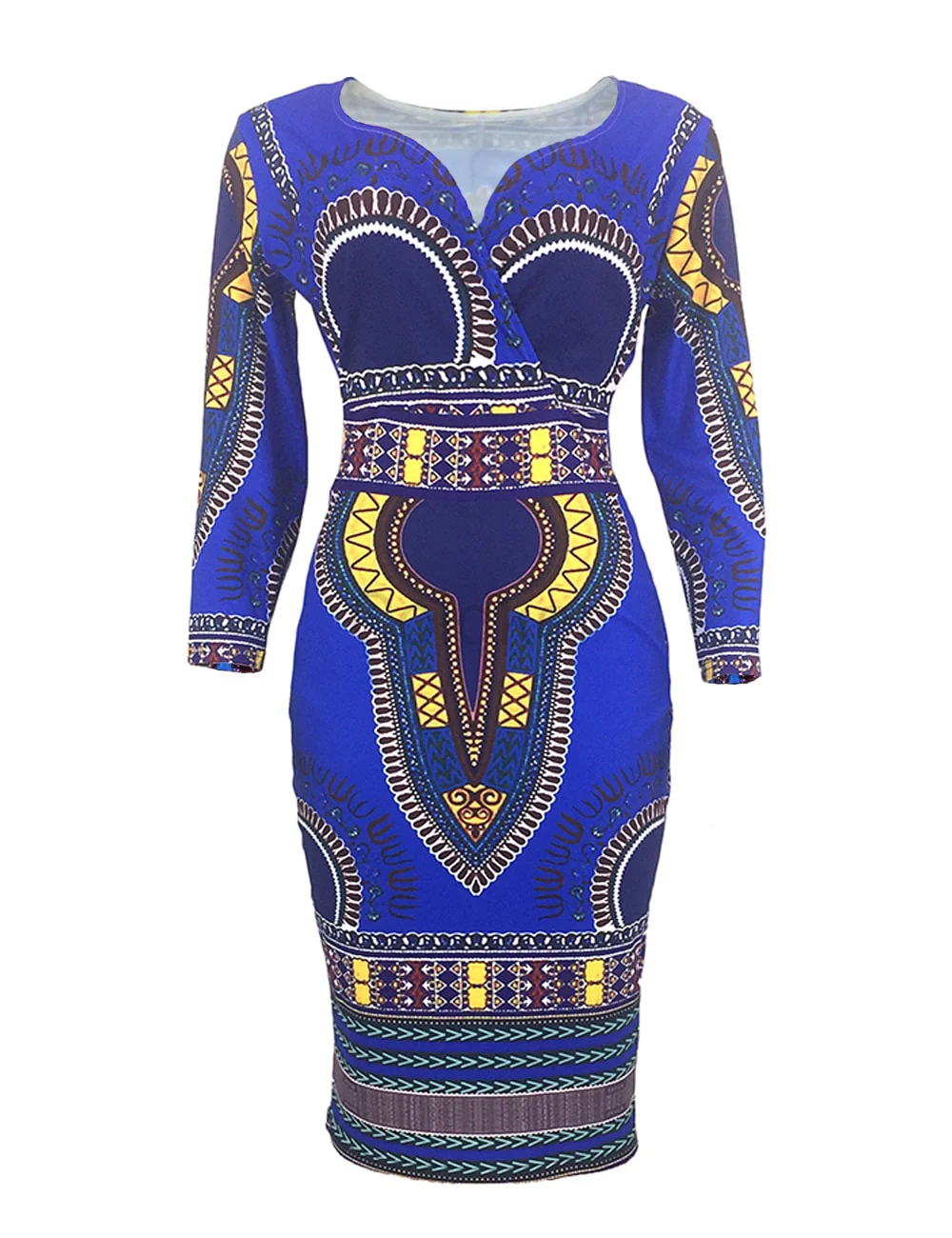 Sexy African Dresses for Women Cosplay Costume Dashiki Print Tribal Ethnic Fashion V-neck Dress - Image 11