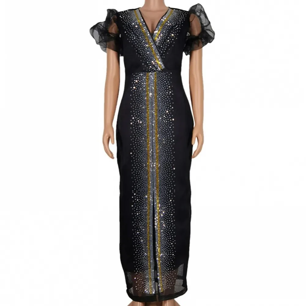 African Dresses For Women Vetement Femme Dashiki Abaya Diamonds Maxi Dress Africa Clothes Dashiki Ankara Dresses Autumn New - Image 7