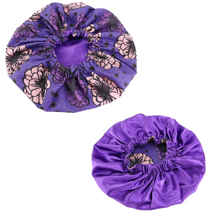 African Print Satin Bonnet With Long Ribbon Wrap Double Layer Headwrap Ankara Pattern Women Hair Cover Large Size Hair Wrap Cap - Image 19