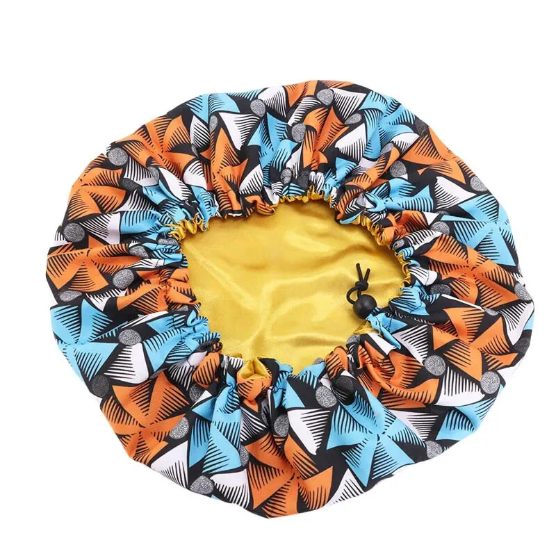 African Print Satin Bonnet With Long Ribbon Wrap Double Layer Headwrap Ankara Pattern Women Hair Cover Large Size Hair Wrap Cap - Image 28